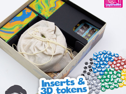 Inserts - Organizer for Harmonies plus upgraded animal tokens by am-mediabiz 3Dプリントモデル