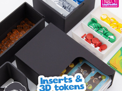 Inserts - Organizer for Harmonies plus upgraded animal tokens by am-mediabiz 3D Print Model