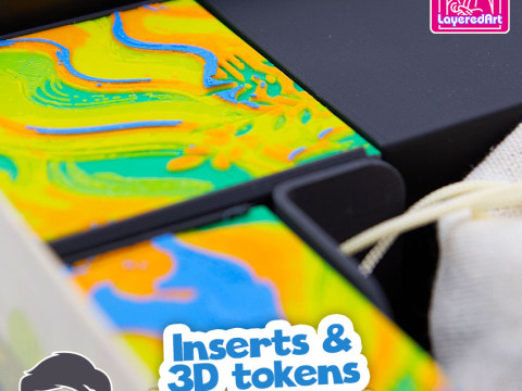 Inserts - Organizer for Harmonies plus upgraded animal tokens by am-mediabiz 3D Print Model
