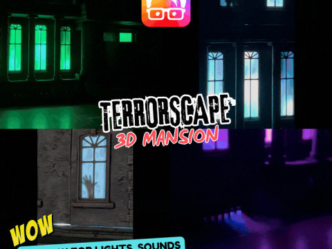 Terrorscape 3d mansion boardgame with fear tokens key and Separate Ways stands included 3D Print Model