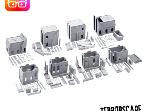 Terrorscape 3d mansion boardgame with fear tokens key and Separate Ways stands included 3D Print Model