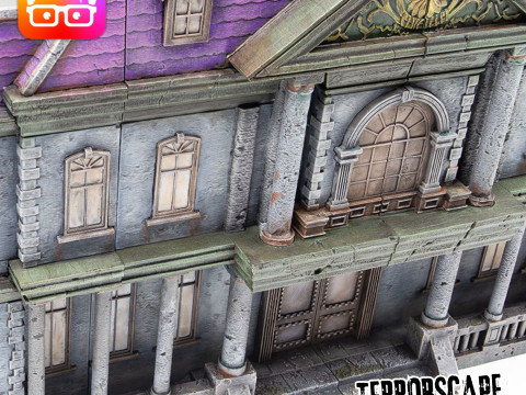 Terrorscape 3d mansion boardgame with fear tokens key and Separate Ways stands included 3D Print Model