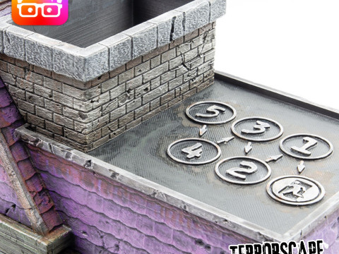 Terrorscape 3d mansion boardgame with fear tokens key and Separate Ways stands included 3D Print Model