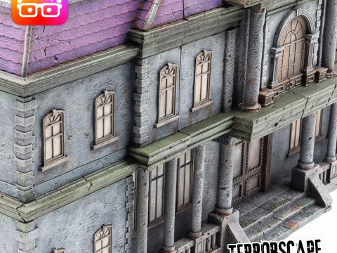 Terrorscape 3d mansion boardgame with fear tokens key and Separate Ways stands included 3D Print Model