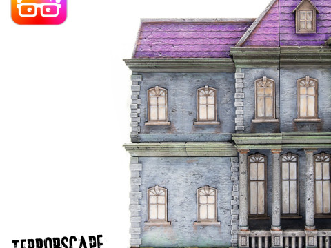 Terrorscape 3d mansion boardgame with fear tokens key and Separate Ways stands included 3D Print Model