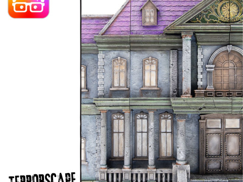 Terrorscape 3d mansion boardgame with fear tokens key and Separate Ways stands included 3D Print Model