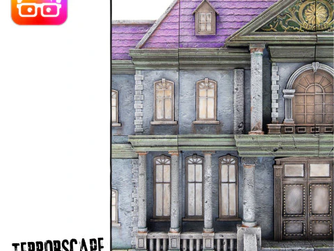 Terrorscape 3d mansion boardgame with fear tokens key and Separate Ways stands included 3D Print Model