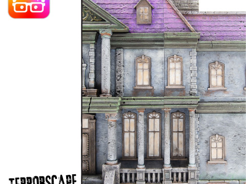 Terrorscape 3d mansion boardgame with fear tokens key and Separate Ways stands included 3D Print Model