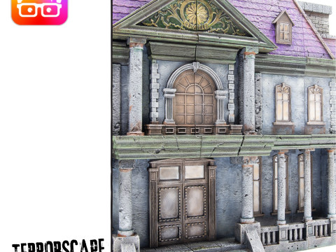 Terrorscape 3d mansion boardgame with fear tokens key and Separate Ways stands included 3D Print Model