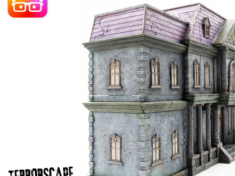 Terrorscape 3d mansion boardgame with fear tokens key and Separate Ways stands included 3D Print Model