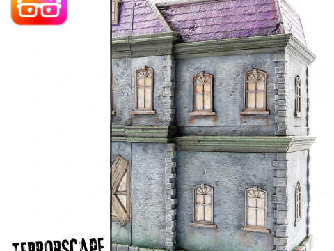 Terrorscape 3d mansion boardgame with fear tokens key and Separate Ways stands included 3D Print Model