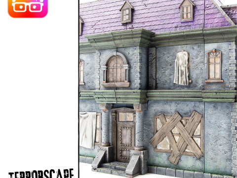 Terrorscape 3d mansion boardgame with fear tokens key and Separate Ways stands included 3D Print Model