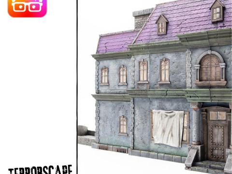 Terrorscape 3d mansion boardgame with fear tokens key and Separate Ways stands included 3D Print Model