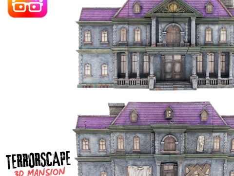 Terrorscape 3d mansion boardgame with fear tokens key and Separate Ways stands included 3D Print Model