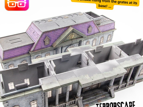 Terrorscape 3d mansion boardgame with fear tokens key and Separate Ways stands included 3D Print Model