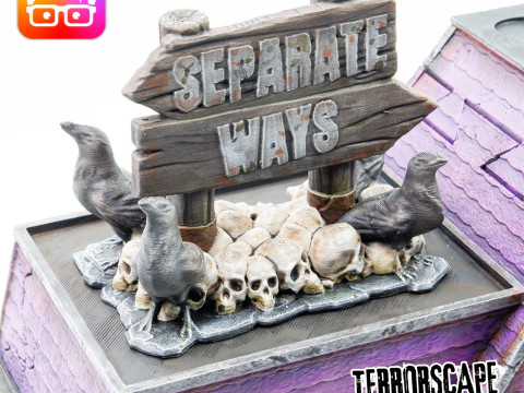 Terrorscape 3d mansion boardgame with fear tokens key and Separate Ways stands included 3D Print Model