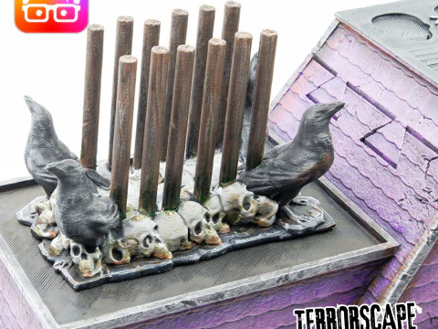 Terrorscape 3d mansion boardgame with fear tokens key and Separate Ways stands included 3D Print Model
