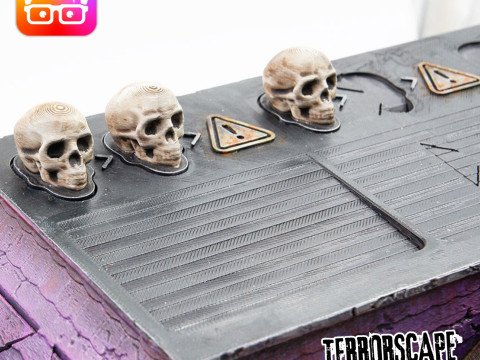 Terrorscape 3d mansion boardgame with fear tokens key and Separate Ways stands included 3D Print Model