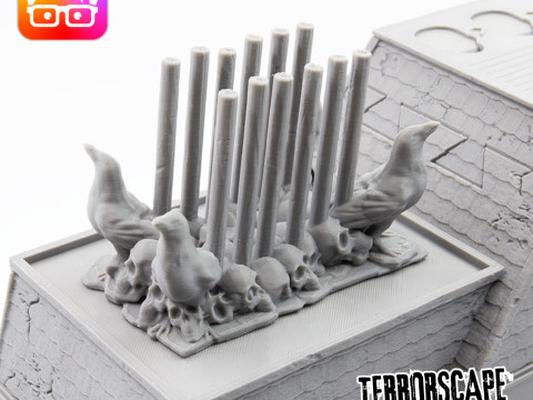 Terrorscape 3d mansion boardgame with fear tokens key and Separate Ways stands included 3D Print Model