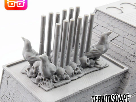 Terrorscape 3d mansion boardgame with fear tokens key and Separate Ways stands included 3D Print Model