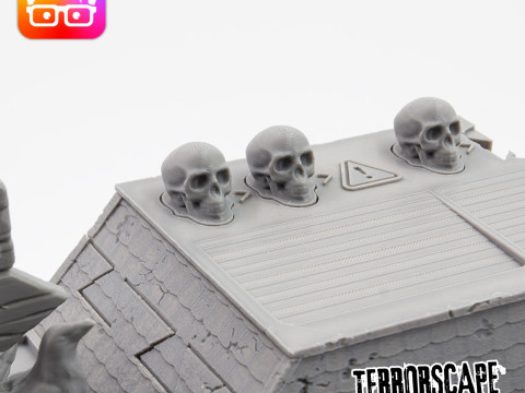 Terrorscape 3d mansion boardgame with fear tokens key and Separate Ways stands included 3D Print Model
