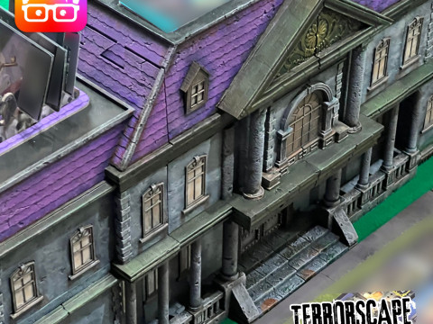 Terrorscape 3d mansion boardgame with fear tokens key and Separate Ways stands included 3D Print Model