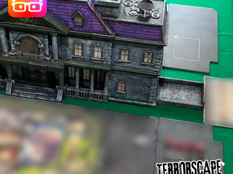Terrorscape 3d mansion boardgame with fear tokens key and Separate Ways stands included 3D Print Model