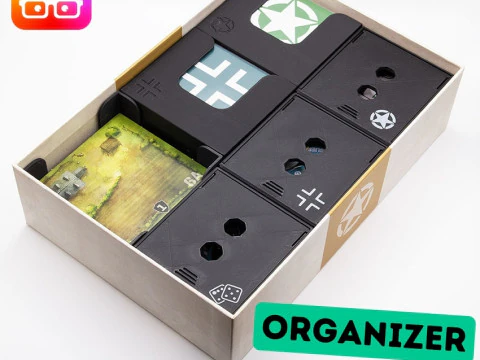 Inser&ccedil;&otilde;es - Organizador para Undaunted Normandy por am-mediabiz Modelo de Impressão 3D