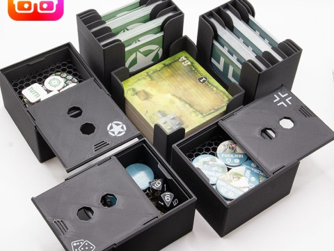 Inserts - Organizer for Undaunted Normandy by am-mediabiz 3Dプリントモデル
