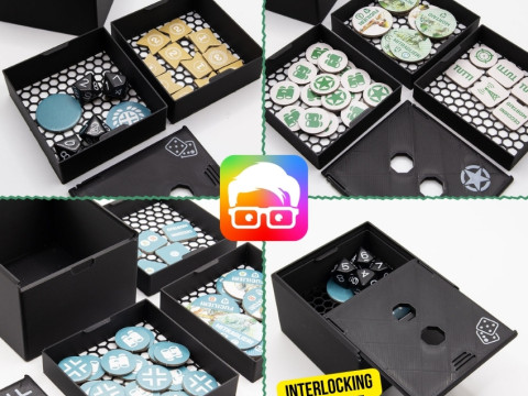 Inserts - Organizer for Undaunted Normandy by am-mediabiz 3Dプリントモデル