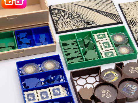 DARWINS JOURNEY BOARDGAME INSERTS - ORGANIZER BY AM-MEDIA MULTICOLOR WITH ANY 3D PRINTER Modelo de impresión 3D
