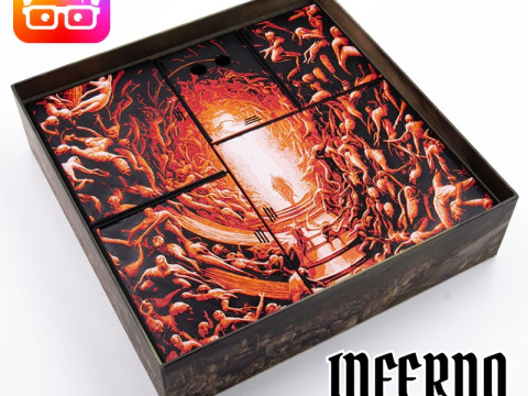 INFERNO BOARD GAME INSERTS - ORGANIZER FOR BY AM-MEDIA 3D Принт Модель