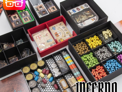 INFERNO BOARD GAME INSERTS - ORGANIZER FOR BY AM-MEDIA 3D प्रिंट मॉडल