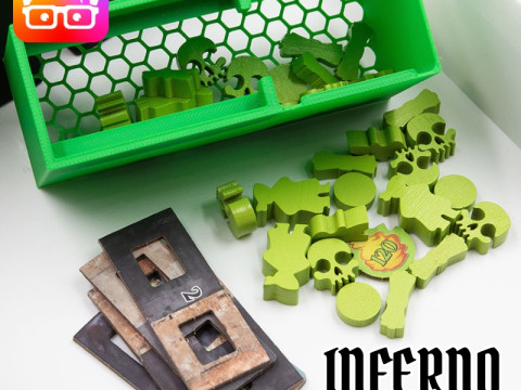 INFERNO BOARD GAME INSERTS - ORGANIZER FOR BY AM-MEDIA 3D प्रिंट मॉडल