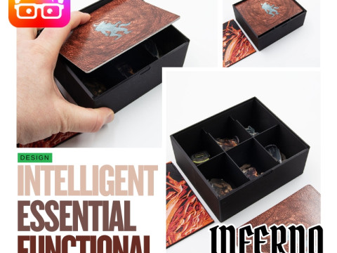INFERNO BOARD GAME INSERTS - ORGANIZER FOR BY AM-MEDIA 3D प्रिंट मॉडल
