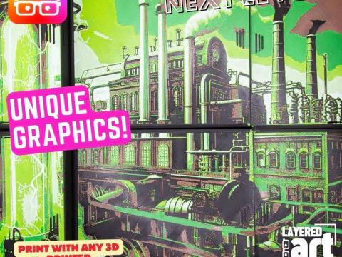 एएम-मीडियाबिज़ टेबलटॉप बोर्ड गेम एक्सेसरीज़ SKU NCL001 द्वारा न्यूक्लियम बोर्ड गेम ऑर्गनाइज़र 3D प्रिंट मॉडल