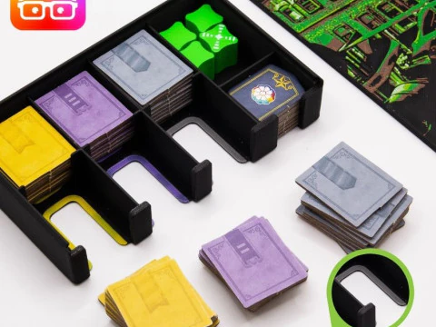 एएम-मीडियाबिज़ टेबलटॉप बोर्ड गेम एक्सेसरीज़ SKU NCL001 द्वारा न्यूक्लियम बोर्ड गेम ऑर्गनाइज़र 3D प्रिंट मॉडल