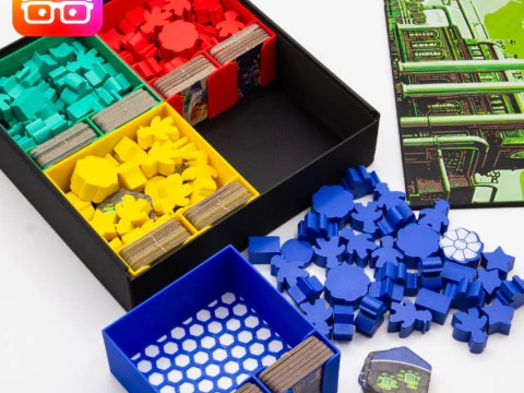 एएम-मीडियाबिज़ टेबलटॉप बोर्ड गेम एक्सेसरीज़ SKU NCL001 द्वारा न्यूक्लियम बोर्ड गेम ऑर्गनाइज़र 3D प्रिंट मॉडल