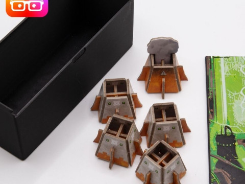 NUCLEUM BOARD GAME ORGANIZER BY AM-MEDIABIZ TABLETOP BOARD GAME ACCESSORIES SKU NCL001 3D 프린트 모델