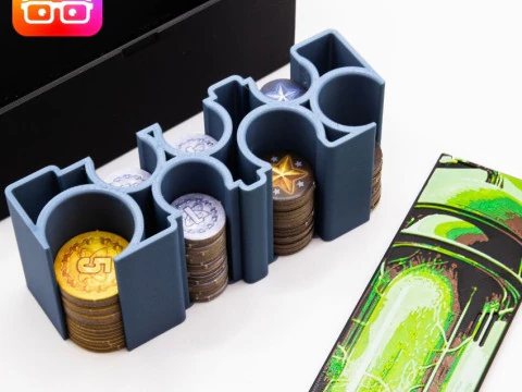 एएम-मीडियाबिज़ टेबलटॉप बोर्ड गेम एक्सेसरीज़ SKU NCL001 द्वारा न्यूक्लियम बोर्ड गेम ऑर्गनाइज़र 3D प्रिंट मॉडल