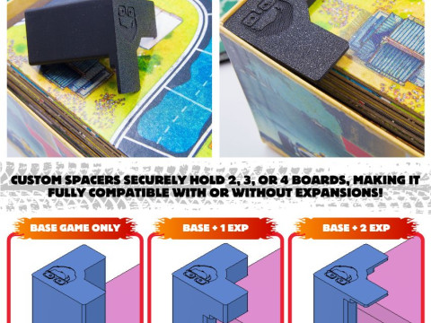 HEAT PEDAL TO THE METAL ORGANIZER SUPPORT BOOTH HEAVY RAIN AND TUNNEL VISION EXPANSIONS BY AM-MEDIA 3D Принт Модель
