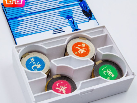Iki Board Game Organizer Easy Setup Setupper BY AMMEDIA3D SKU IKI001 3D-Druckmodell