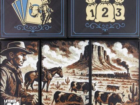 GREAT WESTERN TRAIL 2ND ED BOARD GAME ORGANIZER BY AMMEDIA3D 3D Print Model