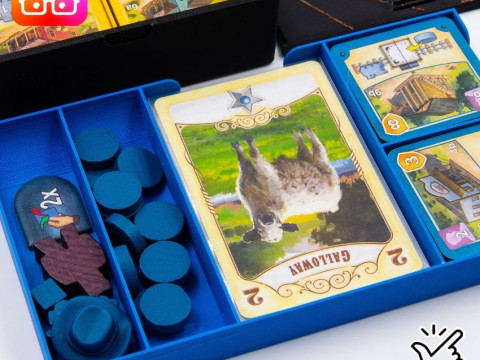 GREAT WESTERN TRAIL 2ND ED BOARD GAME ORGANIZER BY AMMEDIA3D 3D Print Model