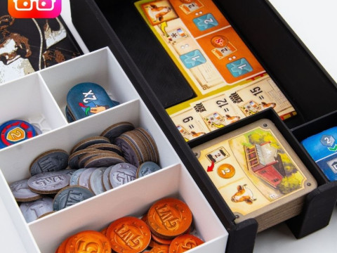 GREAT WESTERN TRAIL 2ND ED BOARD GAME ORGANIZER BY AMMEDIA3D 3D Print Model
