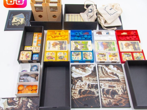 GREAT WESTERN TRAIL 2ND ED BOARD GAME ORGANIZER BY AMMEDIA3D 3D Print Model