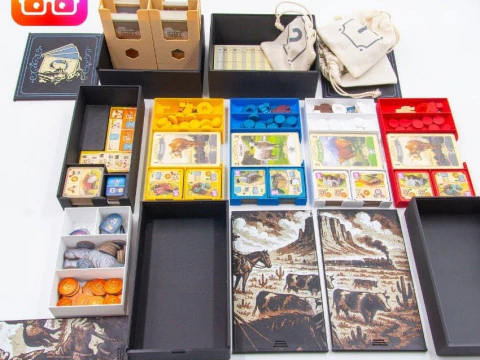GREAT WESTERN TRAIL 2ND ED BOARD GAME ORGANIZER BY AMMEDIA3D 3D Print Model