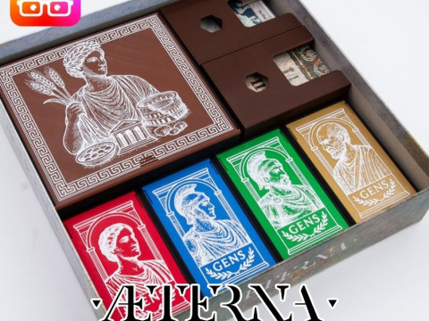 AETERNA BOARD GAME ORGANIZER BY AMMEDIA3D TABLETOP BOARD GAME INSERTS SKU AETRN001 Modello di stampa 3D