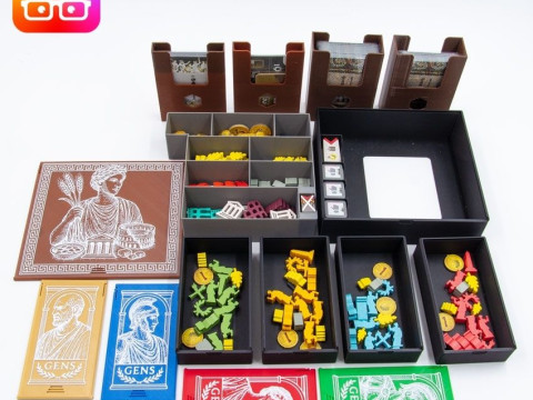 AETERNA BOARD GAME ORGANIZER BY AMMEDIA3D TABLETOP BOARD GAME INSERTS SKU AETRN001 3Dプリントモデル
