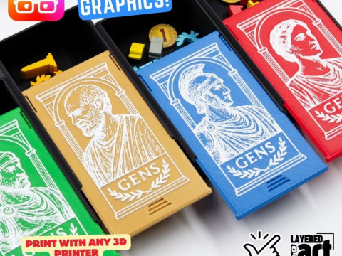 AETERNA BOARD GAME ORGANIZER BY AMMEDIA3D TABLETOP BOARD GAME INSERTS SKU AETRN001 3Dプリントモデル